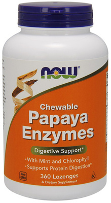 NOW Foods Chewable Papaya Enzymes 360 Tablets