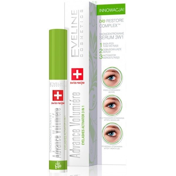 Eveline Advance Volumiere Concentrated Eyelash Serum Conditioner 3in1 Eyelash Growth 10ml