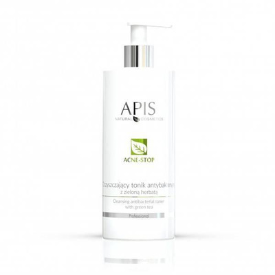 Apis Professional Acne Stop Cleansing Antibacterial Tonic with Green Tea for Oily and Combination Skin 500ml