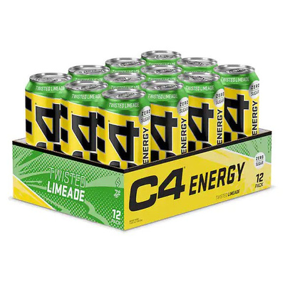 Cellucor C4 On The Go Explosive Energy Drink for Energy and Focus Twisted Limeade 12 x 500ml