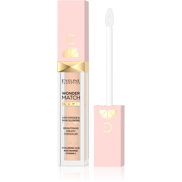 Eveline Wonder Match Lumi Illuminating Concealer with Vitamin C SPF 20 No 15 Nude Warm 6.8ml