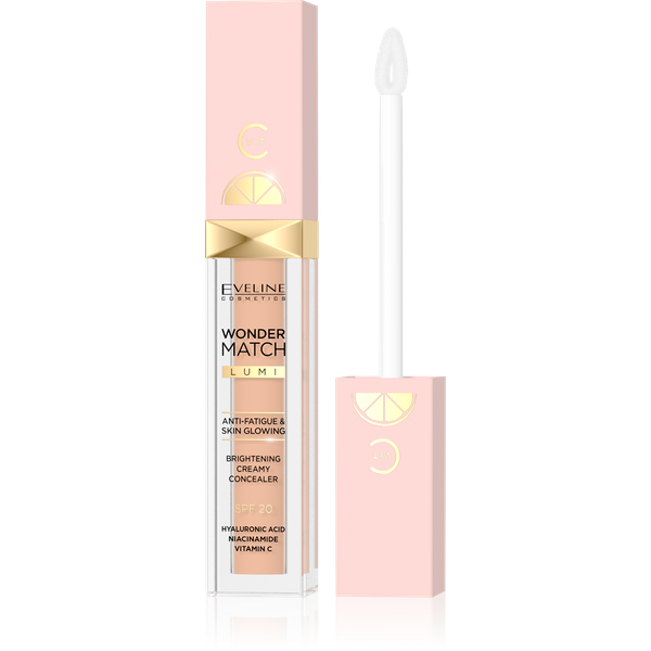 Eveline Wonder Match Lumi Illuminating Concealer with Vitamin C SPF20 No 20 Warm 6.8ml