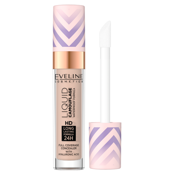 Eveline Liquid Camouflage Waterproof Concealer with Hyaluronic Acid No. 05 Light Sand 7.5ml