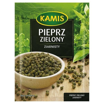 Kamis Green Grained Pepper for Fish Meat Dishes Sauces and Sweet Desserts 12g