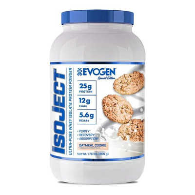 Evogen IsoJect Whey Protein Isolate Oatmeal Cookie for Muscle Growth and Recovery 800g