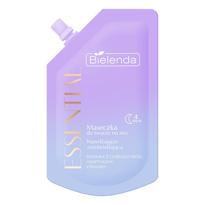 Bielenda ESSENTIAL Moisturizing and brightening overnight face mask, 40g