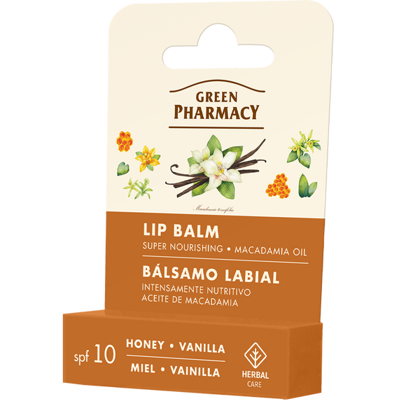 Green Pharmacy Nourishing Lip Balm with Honey and Vanilla SPF 10 4.8g
