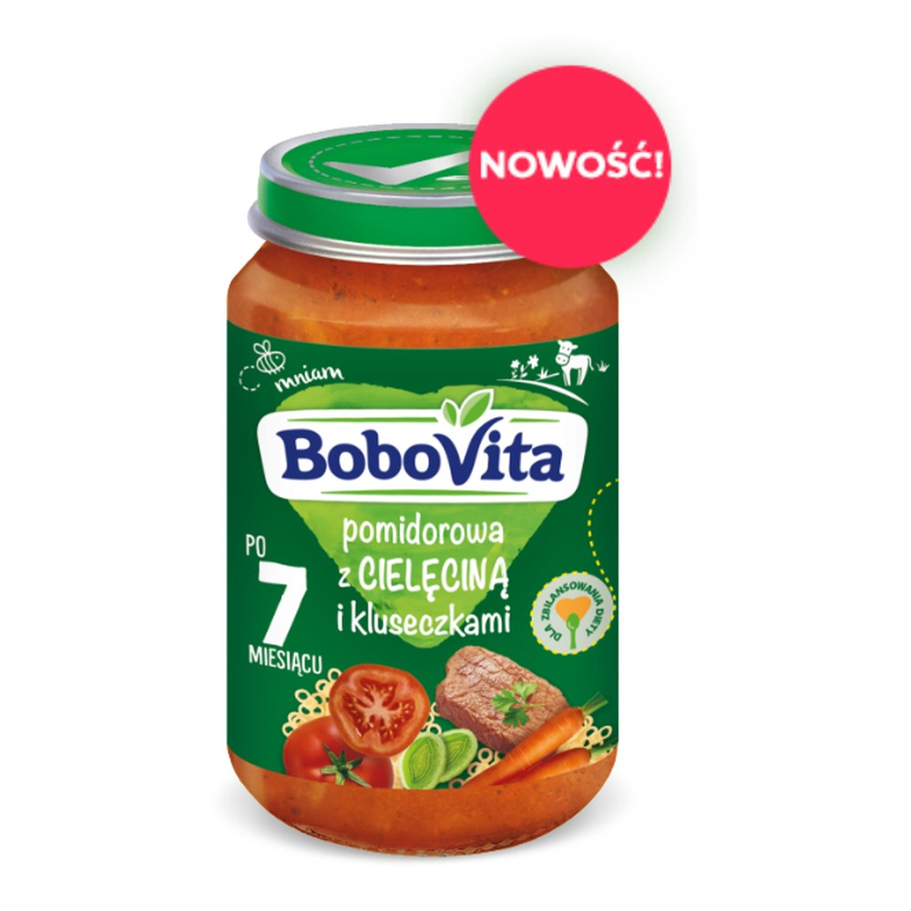 BoboVita Tomato Soup with Veal and Pasta from 7 Months 190g