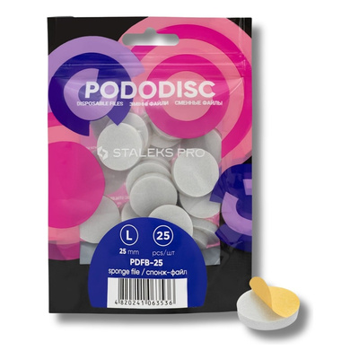 Staleks Expert Pododisc Disposable File Sponges S M L For Pedicure Discs 25pcs-PDFB-25 (LARGE)