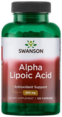 Swanson Alpha Lipoic Acid 300mg for Antioxidant Protection and Metabolic Support 120 Capsules
