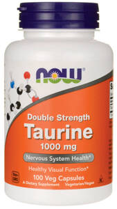 Now Foods Taurine 1000mg Double Strength Supports Healthy Vision 100 Vcapsules