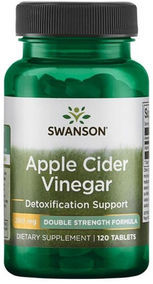 Swanson Apple Cider Vinegar 200mg for Metabolism Support 120 Tablets
