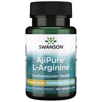 Swanson AjiPure L-Arginine 500mg for Circulation Support 60 Vcapsules