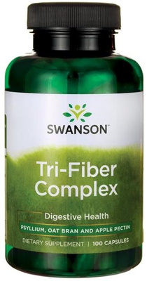 Swanson Tri-Fiber Complex Dietary Fiber for Digestion 100 Capsules