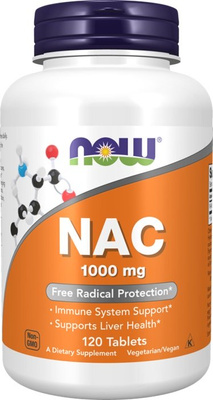 Now Foods NAC 1000mg 120 Tablets
