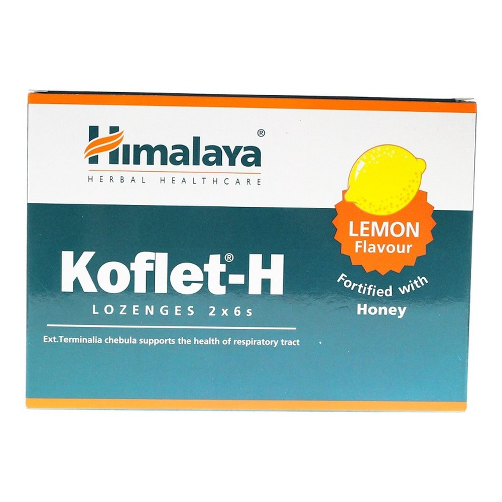 Himalaya Koflet-H Lemon Supports Respiratory Health 12 Lozenges
