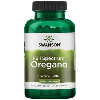 Swanson Full Spectrum Oregano 450mg for Digestive Support 90 Capsules