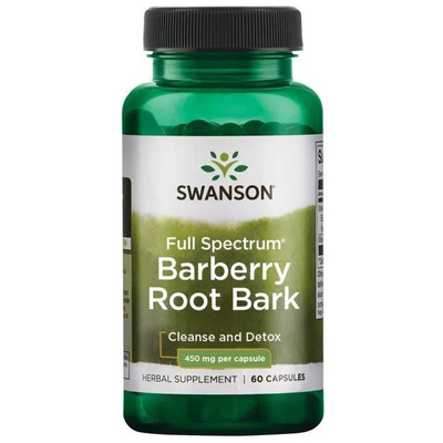 Swanson Barberry Root Bark 450mg for Cleansing Support 60 Capsules