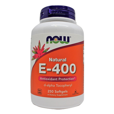 Now Foods Vitamin E-400 Natural Supports Immune System 250 Softgels