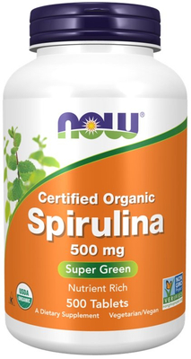 Now Foods Spirulina 500mg Supports Circulatory System Immune System & Detoxification 500 Tablets