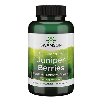 Swanson Juniper Berries 520mg for Digestive Support 100 Capsules
