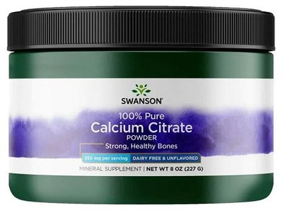 Swanson Calcium Citrate Powder for Healthy Bones and Muscles 227g