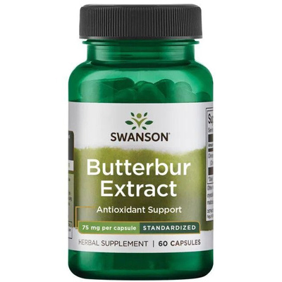 Swanson Butterbur Extract 75mg for Nervous System Support 60 Capsules