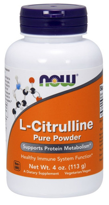 NOW Foods L-Citrulline Pure Powder for Nitric Oxide Production 113g