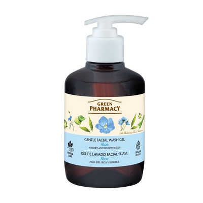 Green Pharmacy Gentle Face Wash Gel with Aloe for Dry and Sensitive Skin 270ml