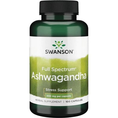 Swanson Ashwagandha 450mg for Stress Relief & Calm 100 Capsules
