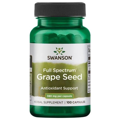 Swanson Grape Seed 380mg for Antioxidant Support 100 Capsules
