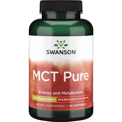 Swanson MCT Pure 1000mg from Coconut Oil for Energy 90 Softgels