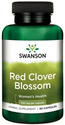 Swanson Red Clover Blossom 430mg for Menopause Support 90 Capsules