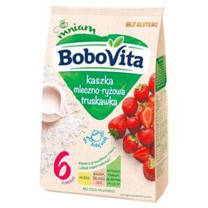 BoboVita Milk and Rice Porridge Strawberry for Babies after 6 Months of Life 230g