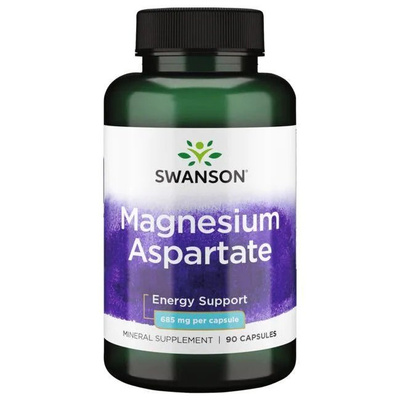 Swanson Magnesium Aspartate for Energy and Muscles 90 Capsules