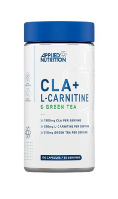 Applied Nutrition CLA L-Carnitine and Green Tea Supplement for Body Composition 100 Capsules