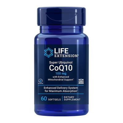 Life Extension Super Ubiquinol CoQ10 with Enhanced Mitochondrial Support 100mg 60 Softgels