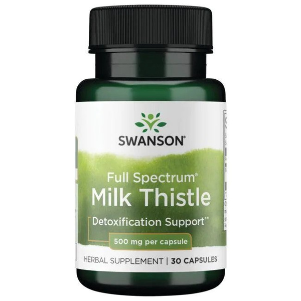 Swanson Full Spectrum Milk Thistle 500mg for Liver Support 30 Capsules