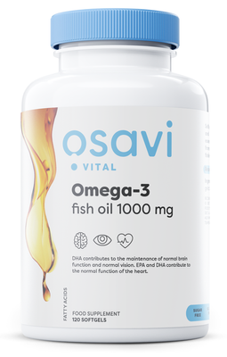 Osavi Omega 3 Fish Oil Molecularly Distilled 1000mg 120 softgels