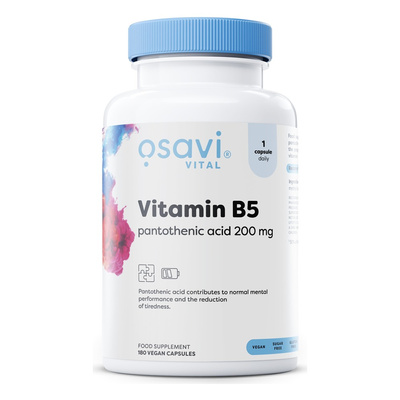 Osavi Vitamin B5 Pantothenic Acid 200mg 180 vegan caps