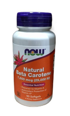 Beta Carotene Natural, 25 000 IU - 90 softgels