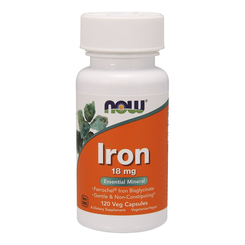 Now Foods Iron 18mg 120 Capsules