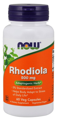 Now Foods Rhodiola 500mg Rhodiola Rosea Supports Nervous System Relieves Anxiety & Insomnia 60 Capsules