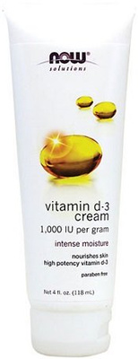 Now Foods Vitamin D-3 Cream for Dry Skin 118ml