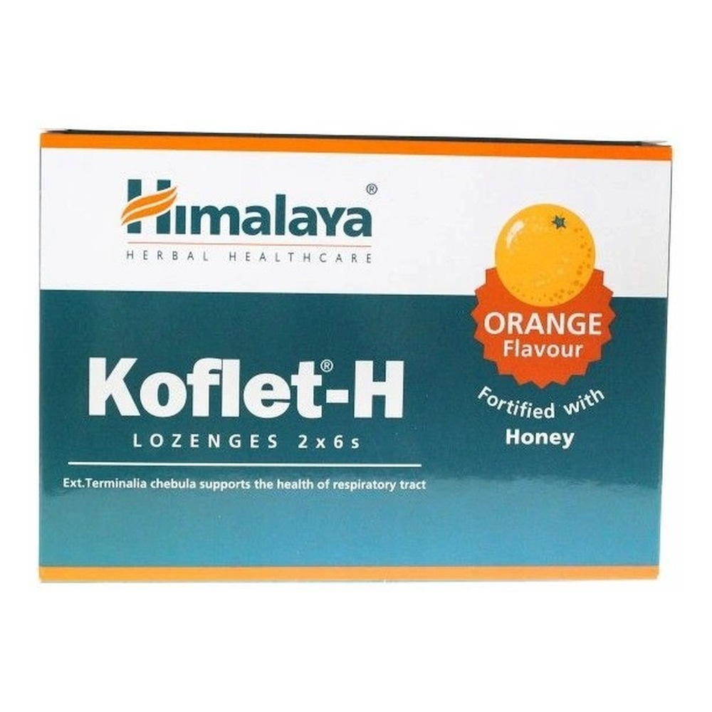 Himalaya Koflet-H Orange Supports Respiratory Health 12 Lozenges