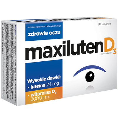 Maxiluten D3 Eye Health Support with Lutein 24mg 30 Tablets