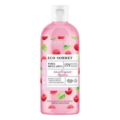 Bielenda Eco Sorbet Raspberry Moisturizing and Soothing Micellar Water for Sensitive Skin 500ml
