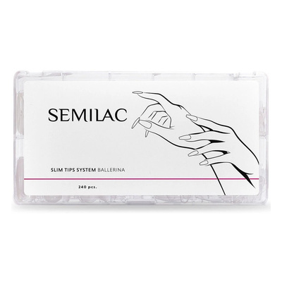Semilac Slim Tips System Nail Tips Ballerina 240pcs