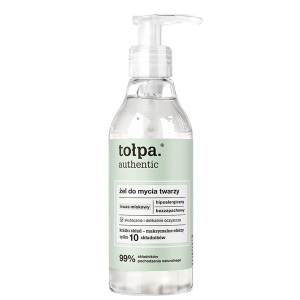 Tolpa Authentic Face Wash Gel with Lactic Acid Gentle Cleansing 195ml