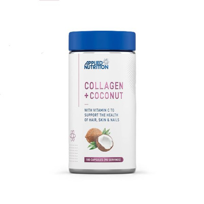 Applied Nutrition Collagen and Coconut Capsules with Marine Collagen and Vitamin C For Skin Hair and Nails 180 Capsules